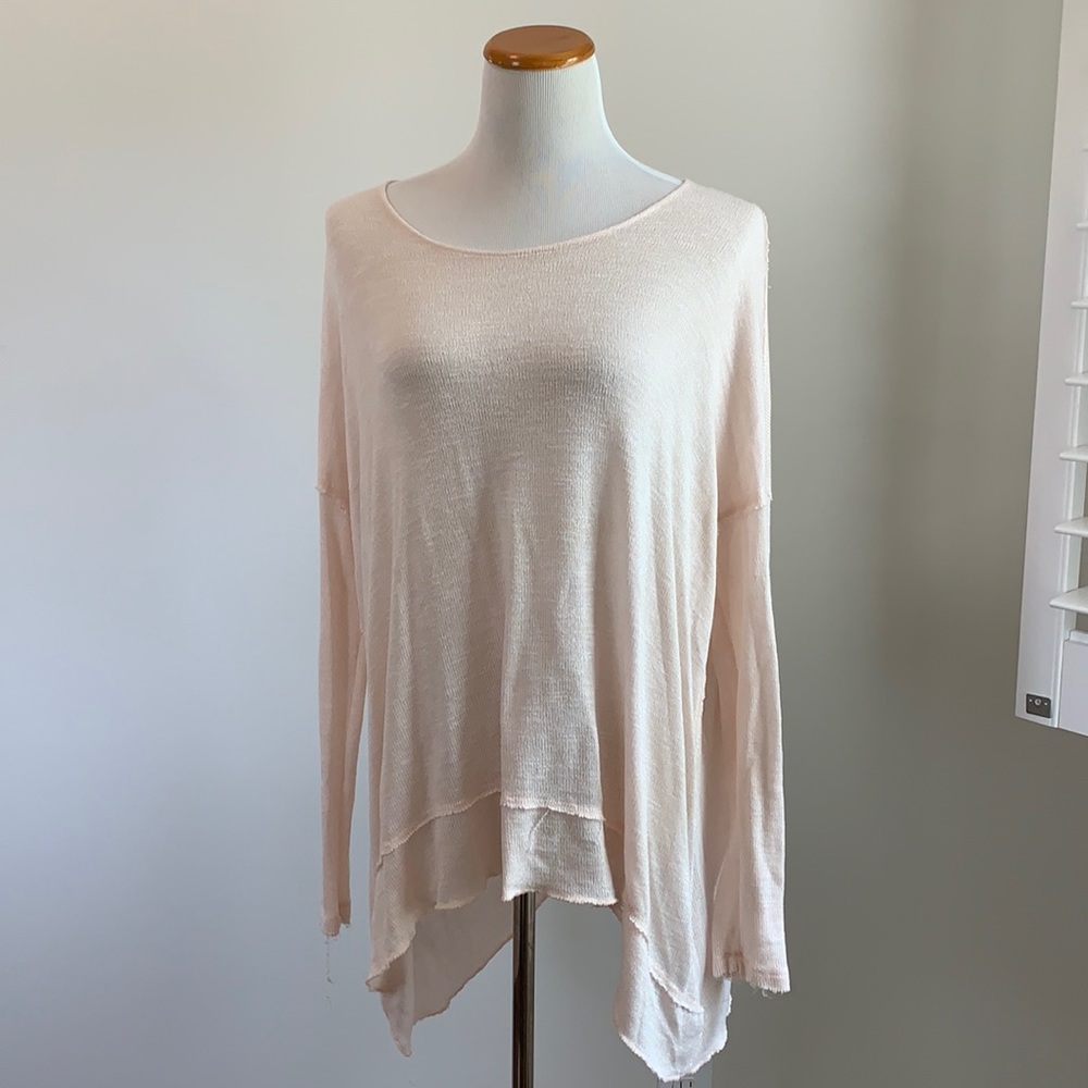 Free People backless tunic in peach size small